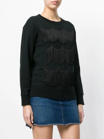 Shop Marc Jacobs Fringed Sweatshirt In Black