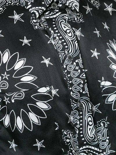 Shop Amiri Bandana Print Shirt Dress In Black