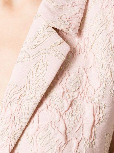 Shop Cavalli Class Rolled-up Sleeve Textured Blazer - Pink
