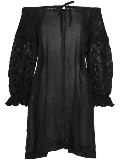 Shop Innika Choo Ric Rac Smock Dress In Black