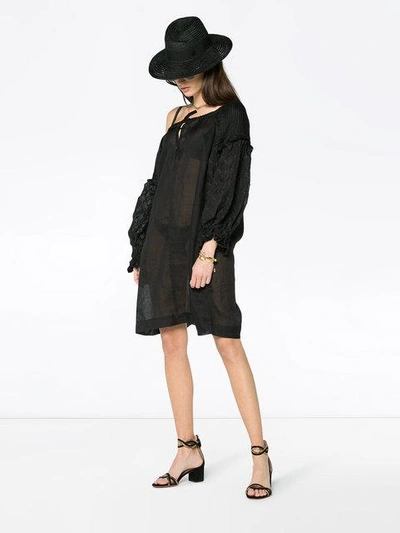 Shop Innika Choo Ric Rac Smock Dress In Black