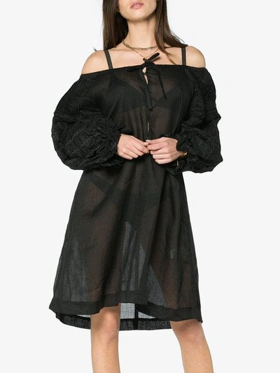 Shop Innika Choo Ric Rac Smock Dress In Black