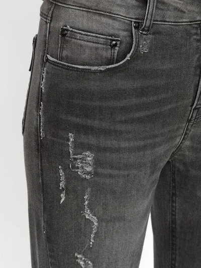 Shop Amapô Cropped Skinny Jeans - Black
