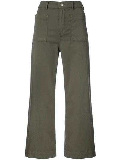 cropped flared trousers