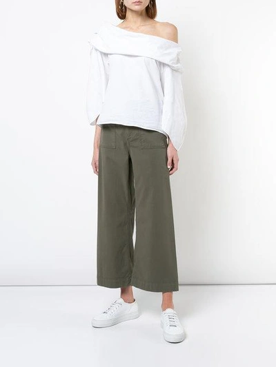 cropped flared trousers