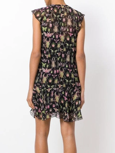 Shop Red Valentino Bug Print Dress In Black