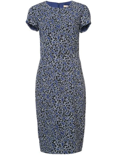 Shop Michael Kors Floral Print Pencil Dress In Blue