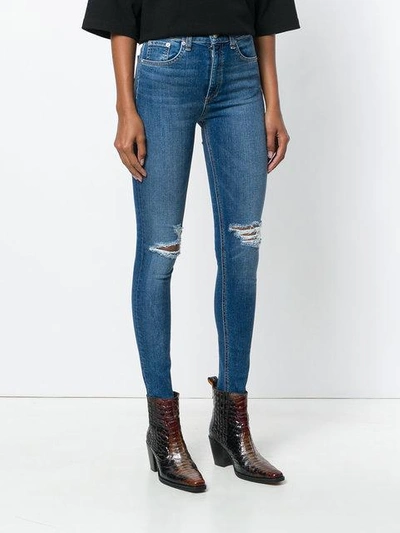 Shop Rag & Bone Distressed Skinny Jeans - Blue