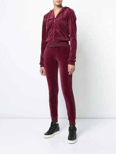 Fenty X Puma Velvet Fitted Zip Up Track Jacket In Burgundy | ModeSens