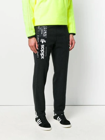 Shop Adidas Originals By Alexander Wang Inside-out Graphic Track Pants - Black