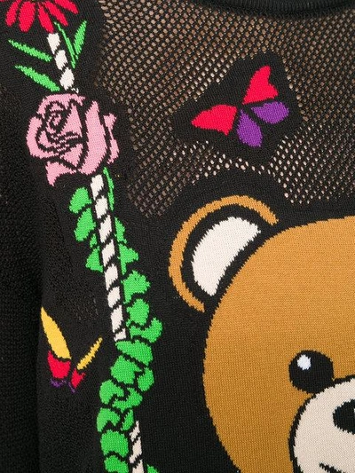 Shop Moschino Teddy Bear Sweater Dress - Black