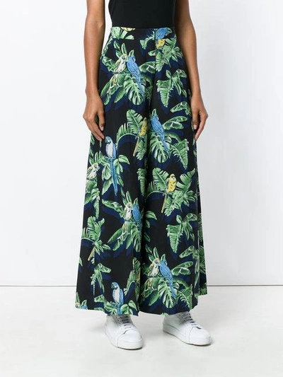 Shop Stella Mccartney Tropical Print Wide-leg Trousers In Multicolour