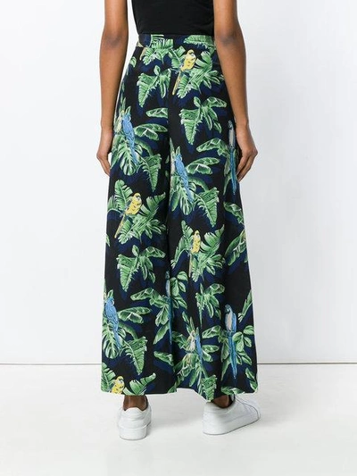 Shop Stella Mccartney Tropical Print Wide-leg Trousers In Multicolour