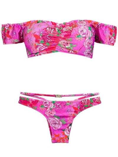 Shop Amir Slama Off The Shoulder Bikini Set