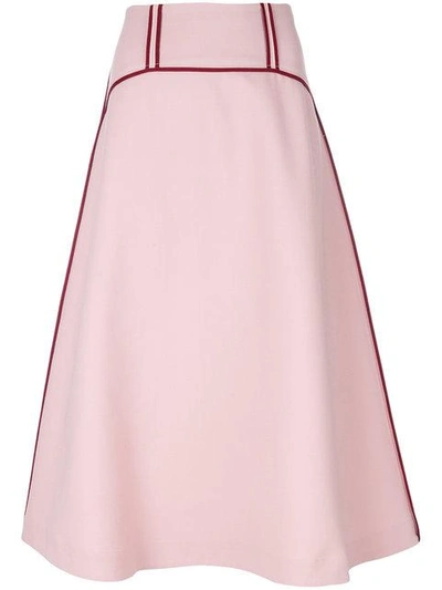Shop Marni High Waisted Skirt - Pink & Purple