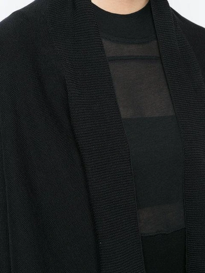 Shop Rick Owens Wrap Cardigan In Black