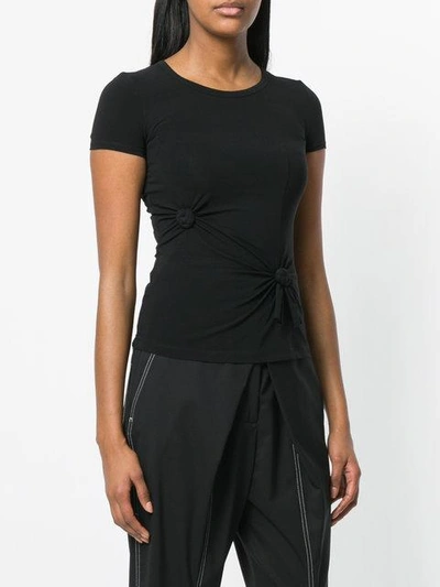 Shop Helmut Lang Knot Detail T In Black