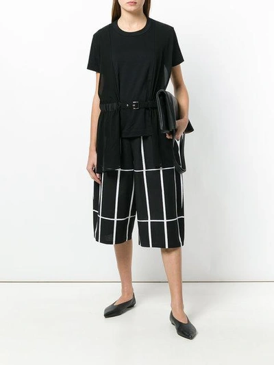 Shop Comme Des Garçons Noir Kei Ninomiya Layered Belt T-shirt - Black