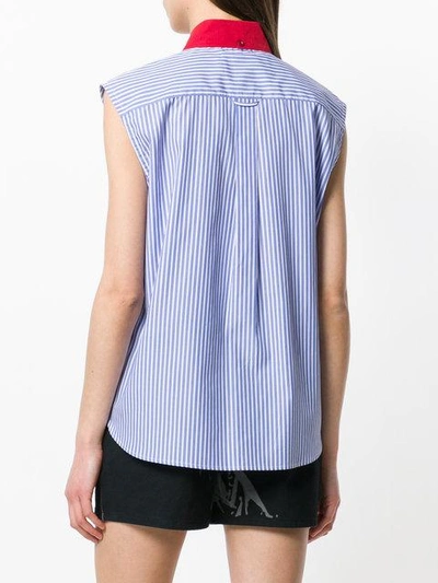 Shop Prada Striped Printed Shirt