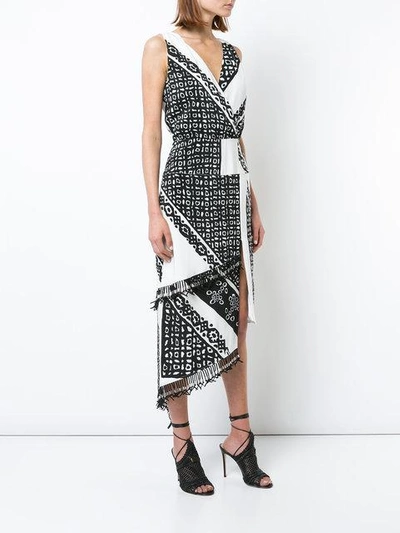 Shop Altuzarra Printed Asymmetric Dress In Black