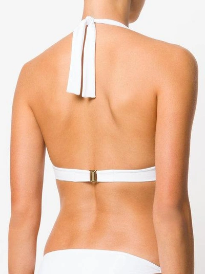 Shop La Perla Aquamarine Padded Triangle Bikini Top In White