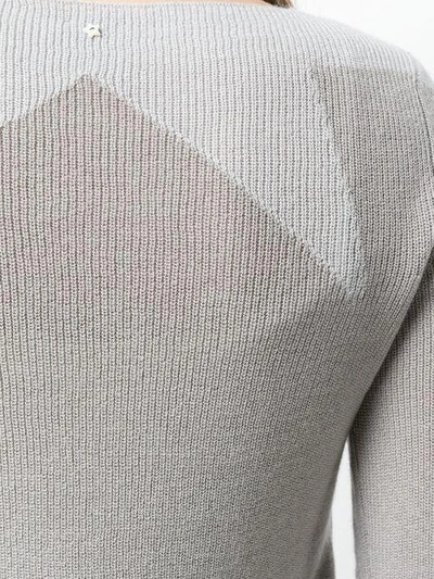 Shop Lorena Antoniazzi Ribbed Sweater In Grey