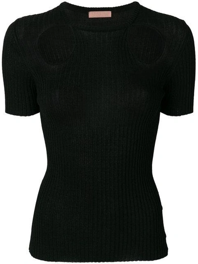 Shop Drome Cutout Detail T-shirt - Black