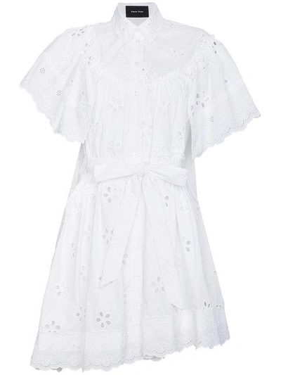 Shop Simone Rocha Cotton Belted Shirt Dress