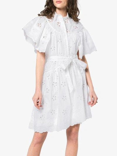 Shop Simone Rocha Cotton Belted Shirt Dress