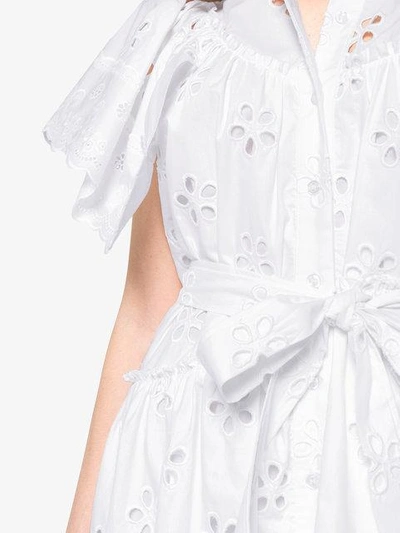 Shop Simone Rocha Cotton Belted Shirt Dress