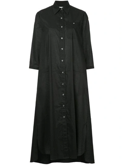 Shop Julia Jentzsch Long Button Front Shirt Dress - Black