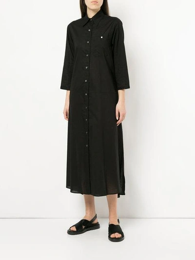 Shop Julia Jentzsch Long Button Front Shirt Dress - Black