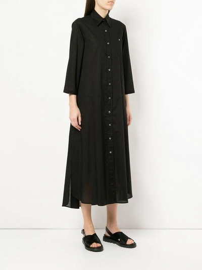 Shop Julia Jentzsch Long Button Front Shirt Dress - Black