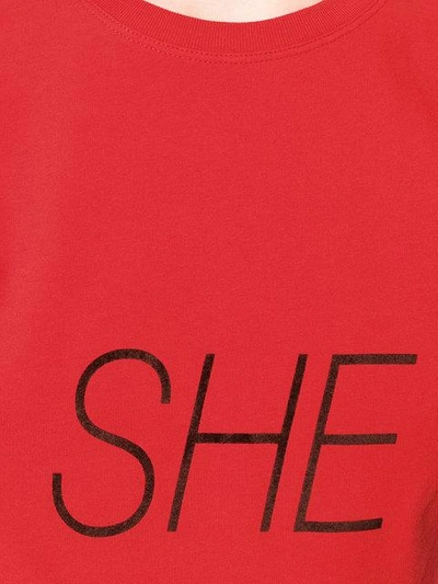 Shop Rabanne She Slogan T In Red