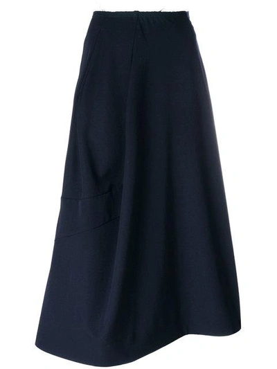 Shop Comme Des Garçons Asymmetric Midi Skirt