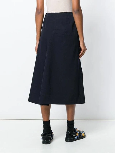 Shop Comme Des Garçons Asymmetric Midi Skirt