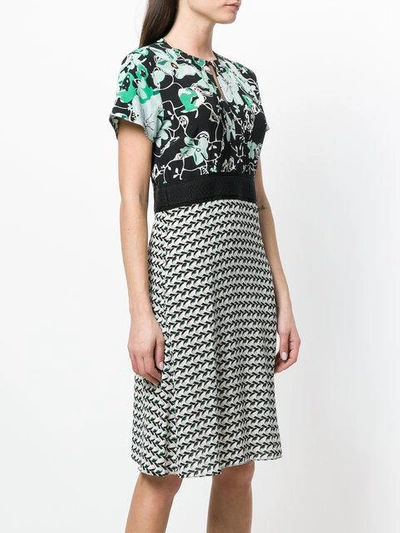 Shop Dorothee Schumacher Floral And Geometric Panelled Print Dress