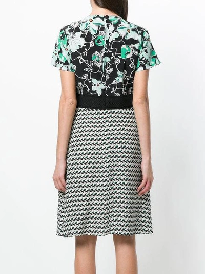 Shop Dorothee Schumacher Floral And Geometric Panelled Print Dress