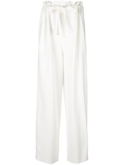 belted wide-leg trousers