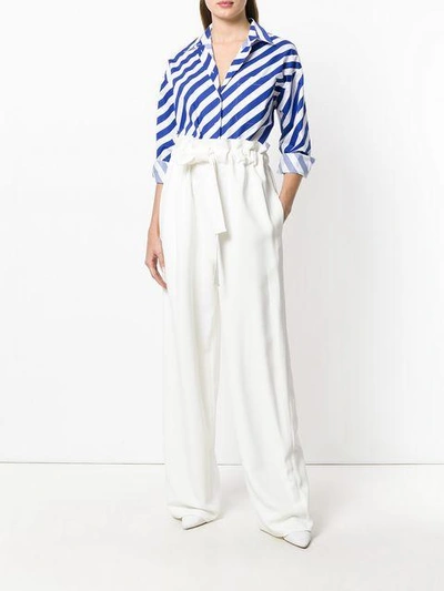 belted wide-leg trousers