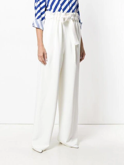Shop Maison Rabih Kayrouz Belted Wide In White