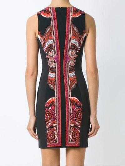 Shop Versace Baroque Patterned Dress In Black