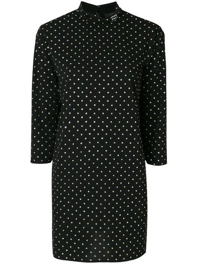 Shop Marc Jacobs Polka-dot Fitted Dress - Black