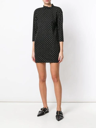 Shop Marc Jacobs Polka-dot Fitted Dress - Black