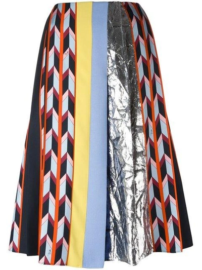 Shop Emilio Pucci Metallic Detailing A-line Skirt