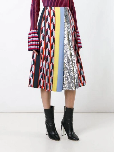 Shop Emilio Pucci Metallic Detailing A-line Skirt