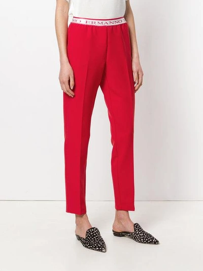 Shop Ermanno Ermanno Tapered Cropped Trousers