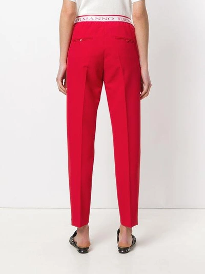 Shop Ermanno Ermanno Tapered Cropped Trousers