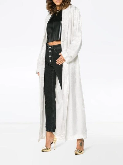 Shop Givenchy Belted Jacquard Jacket In White