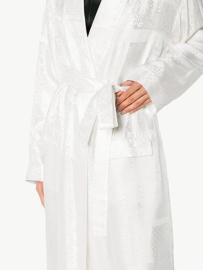 Shop Givenchy Belted Jacquard Jacket In White